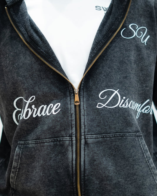 EMBRACE DISCOMFORT - JACKET - ACID WASH BLACK