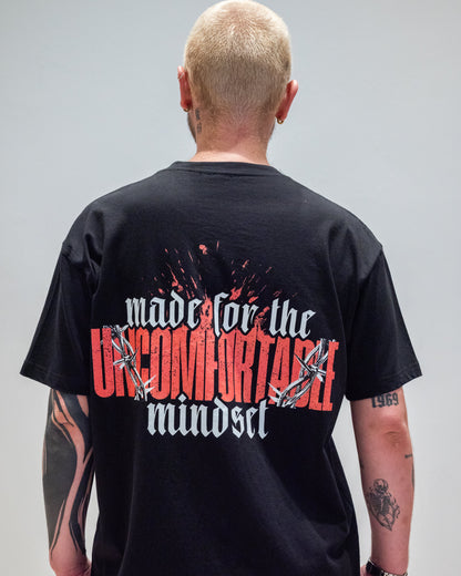 UNCOMFORTABLE MINDSET - STATEMENT TEE - BLACK