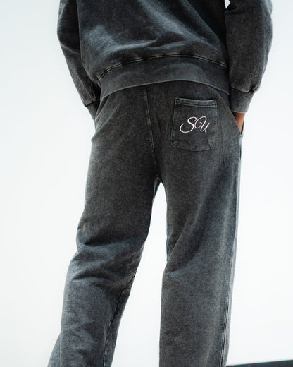 EMBRACE DISCOMFORT - PANTS - ACID WASH BLACK