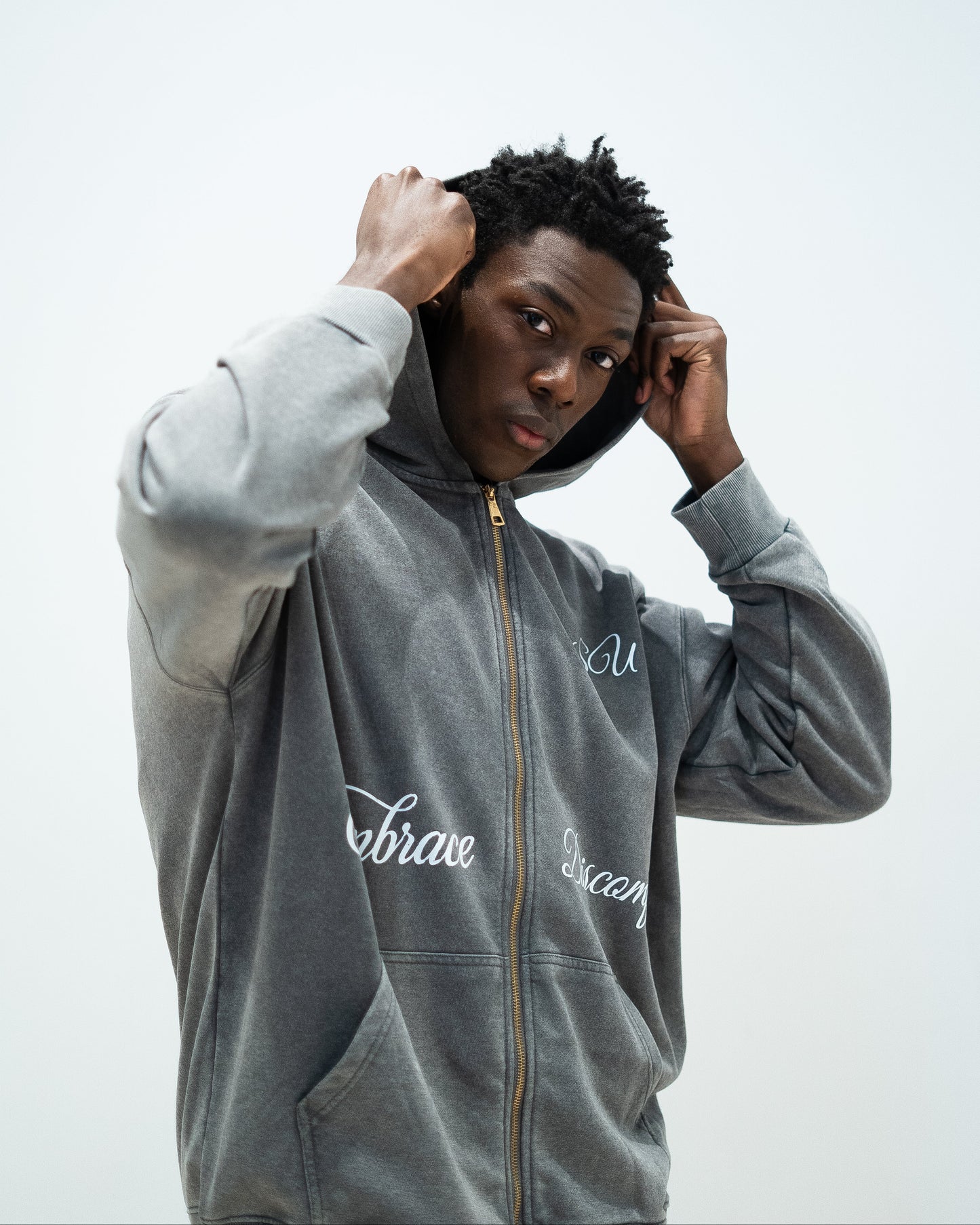 EMBRACE DISCOMFORT - TRACKSUIT - ACID WASH GREY