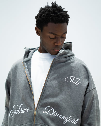 EMBRACE DISCOMFORT - JACKET - ACID WASH GREY