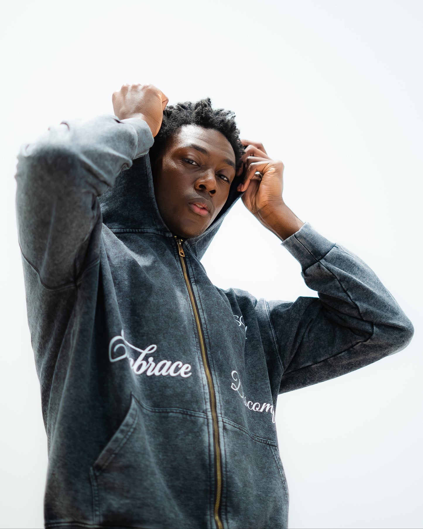 EMBRACE DISCOMFORT - JACKET - ACID WASH BLACK